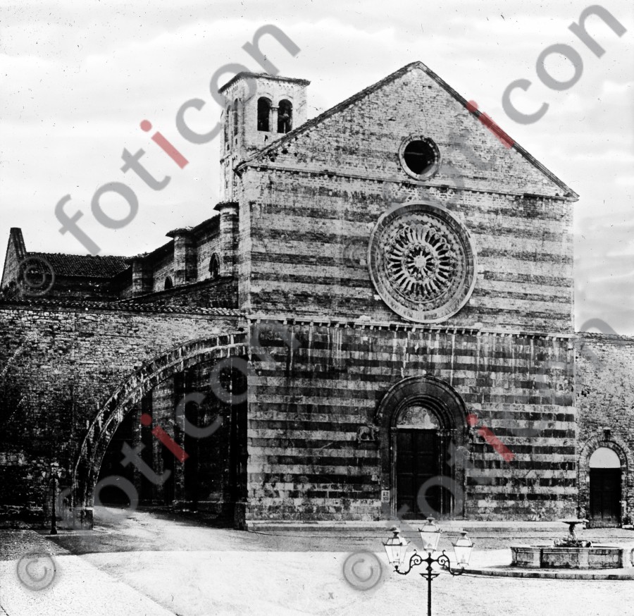 Basilika Santa Chiara | Basilica of Santa Chiara - Foto simon-139-077-sw.jpg | foticon.de - Bilddatenbank für Motive aus Geschichte und Kultur